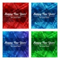 Set of four winter backgrounds. Winter frame with snowflakes. Christmas Greeting Card. New Year background with space Royalty Free Stock Photo