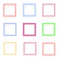 Set of frames for babies. Different toys for children Royalty Free Stock Photo
