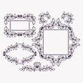 Set of frames and borders Royalty Free Stock Photo