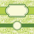 Set of frames with painting of green grass Royalty Free Stock Photo