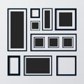 Set frames. Photo art gallery. Picture frame - vector