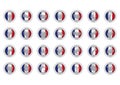 set of france province icons. Vector illustration decorative design Royalty Free Stock Photo