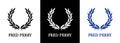 Set of Fred Perry logo. Popular clothing brand. FRED PERRY famous luxury brand. Vector, icon. Zaporizhzhia, Ukraine - May 25, 2021