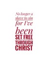 Set free from sin Inspirational background