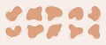 Set of Freeform or irregular blob. Collection of abstract amoeba. Boho elements for design decoration. Vector
