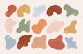 Set of Freeform or irregular blob. Collection of abstract amoeba. Boho elements for design decoration. Vector