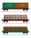 Set of freight railroad cars