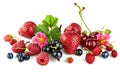 Set fresh berry. Mix summery fruit raspberry Royalty Free Stock Photo