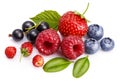 Set fresh berry. Mix summery fruit raspberry Royalty Free Stock Photo
