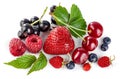 Set fresh berry. Mix summery fruit raspberry