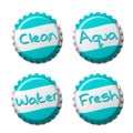 Set of fresh bottle caps on white background Royalty Free Stock Photo