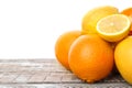 Set of fresh citrus fruits Royalty Free Stock Photo