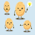 Set of fresh and cute potato characters illustration