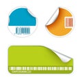Set of fresh labels with bar codes Royalty Free Stock Photo