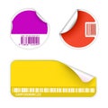 Set of fresh labels with bar codes Royalty Free Stock Photo