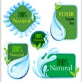 Set of Fresh and Natural Water Labels