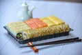 Set of fresh and tasty sushi for restaurant menu3 Royalty Free Stock Photo