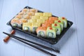 Set of fresh and tasty sushi for restaurant menu4 Royalty Free Stock Photo