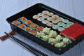 Set of fresh and tasty sushi for restaurant menu7 Royalty Free Stock Photo
