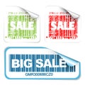 Set of fresh white sale labels Royalty Free Stock Photo