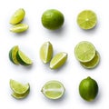 Fresh lime isolated on white background Royalty Free Stock Photo