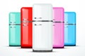 Set of Fridge refrigerator. Vector isolated on