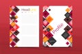 Set of front and back a4 size pages, business annual report design templates Royalty Free Stock Photo