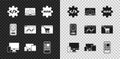 Set Front end development, Web, UI or UX design, Monitor and mobile, Monitor, mobile, tablet, Mobile Apps, and Website Royalty Free Stock Photo