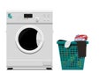 Set of front load washing machine on transparent background Royalty Free Stock Photo