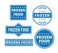 set of frozen food product label grunge textured vector design