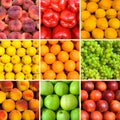 Set of fruit backgrounds