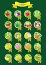 set of fruit icons. Vector illustration decorative design Royalty Free Stock Photo