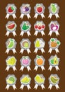 set of fruit icons. Vector illustration decorative design Royalty Free Stock Photo