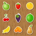 Set of fruit stickers