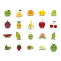 set of fruit and vegetable icons. Vector illustration decorative design Royalty Free Stock Photo