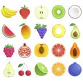 Set of fruits icons