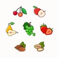 Set of fruits isolated Royalty Free Stock Photo