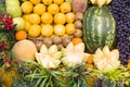 Set of fruits on the market in Istanbul, Turkey Royalty Free Stock Photo