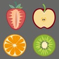 Set Of Fruits Vector.