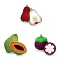 Set of fruits. Vector illustration decorative background design Royalty Free Stock Photo