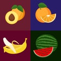 Set of fruits Royalty Free Stock Photo