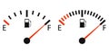 Set of Fuel gauge icon showing full. Vector illustration Royalty Free Stock Photo