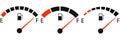 Set of Fuel gauge icon showing full. Vector illustration Royalty Free Stock Photo