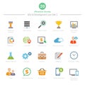 Set of Full Color SEO and Development icons Set 2