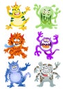 Set of funny cartoon monsters Royalty Free Stock Photo