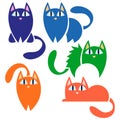 A set of funny cats