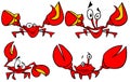 Set of funny crabs