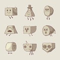 Set of funny monsters