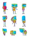 Set of funny robots