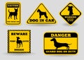A set of funny signs about dogs Royalty Free Stock Photo